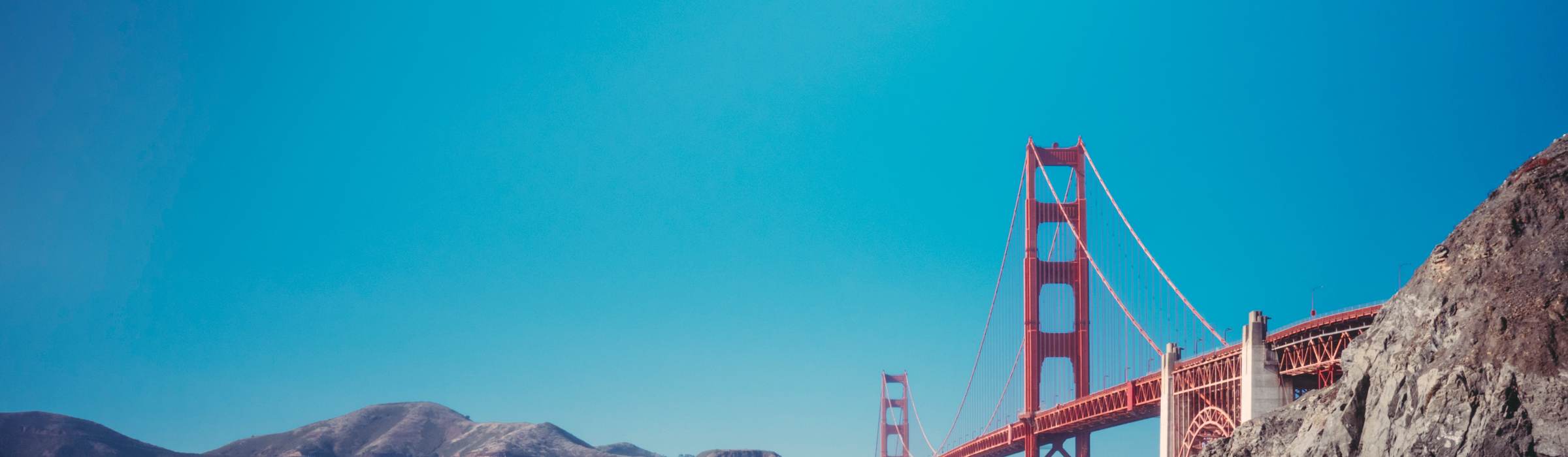 Open sky above the Golden Gate Bridge